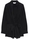 Msgm Knot-detail Mini Dress In Black