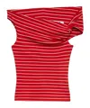 Msgm Top With Unique Knotted Shoulder Strap In Red
