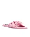 Msgm 5mm Leather Slide Sandals In Pink