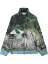 Msgm La Vedetta-print Jacket In Green