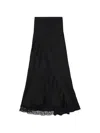 Msgm Lace Panel Maxi Skirt In Black