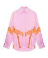 Msgm Camicia Con Inserti In Pizzo In Pink