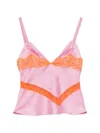 Msgm Lace Top In Pink