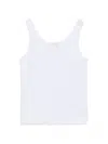 Msgm Lace-trim Bow Top In White