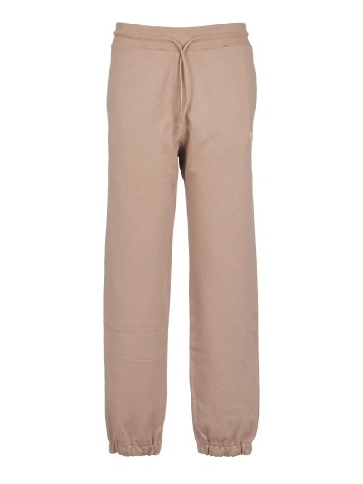 Msgm Lace-up Cargo Track Pants In Beige