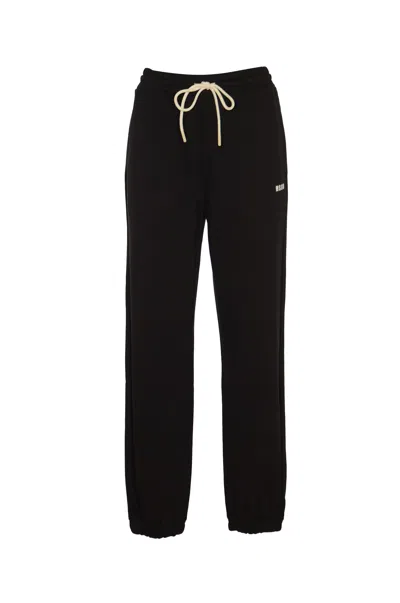 Msgm Laced Track Pants In Black