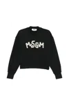 Msgm Logo Embellished Sweatshirt In Black