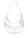 Msgm Lamé-effect Shoulder Bag In Silver