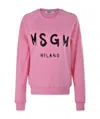 Msgm Large Logo Logo Printed Sweater In Pink
