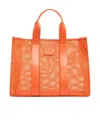 Msgm Large Mesh Bag In Orange