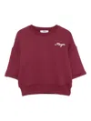 Msgm Layered Logo Sweatshirt In Red