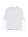 Msgm Layered Long-sleeve Top In Gray