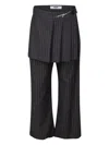 Msgm Layered Trousers In Grey