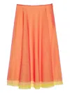 Msgm Layered Tulle Midi Skirt In Multi