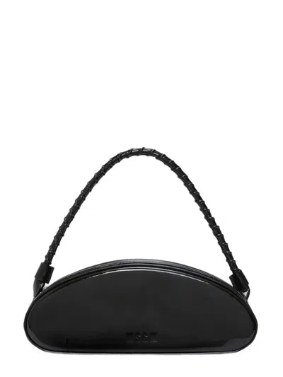 Msgm Leather Handbag In Black