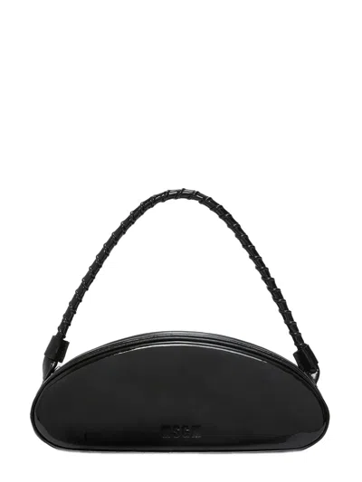 Msgm Leather Handbag In Black