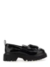 Msgm Leather Loafer In Black