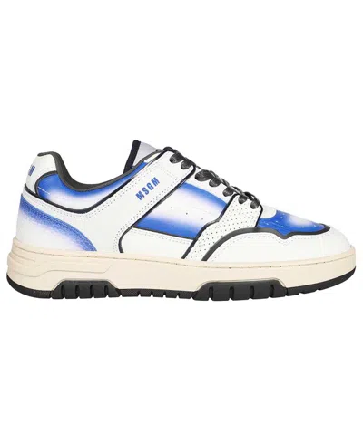 Msgm Leather Low-top Sneakers In White