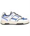 Msgm Man Sneakers Bright Blue Size 7 Leather In White