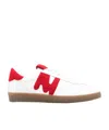 Msgm Leather Sneakers In White