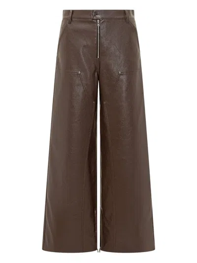 MSGM LEATHER TROUSERS