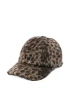 Msgm Leopard-print Baseball Cap In Neutral