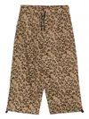 Msgm Leopard-print Drawstring Trousers In Animal Print