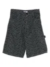 Msgm Leopard-print Shorts In Green