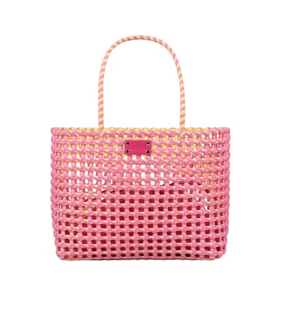Msgm Letter Logo Handbag In Pink