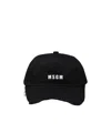 Msgm Letter Logo Hat In Black