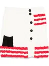 Msgm Skirt Knit Striped Detailing In White