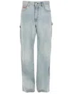 Msgm Light Blue Straight Jeans In Blue