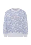 Msgm Floral-print Sweatshirt In Blue