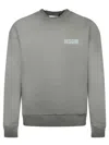 Msgm Light Grey Crewneck Sweatshirt In Grey