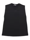Msgm Light Interlock Sleeveless Unisex In Black