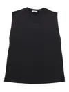 Msgm Light Interlock Sleeveless  Unisex In Black