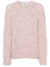 Msgm Metallic-threading Sweater In Light Pink