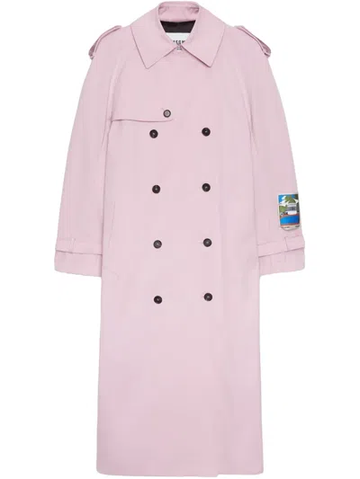 Msgm Light Pink Trench In 粉色