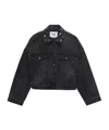 Msgm Light Wash Jacket In Black
