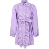 MSGM LILAC DRESS FOR GIRL WITH LOGO