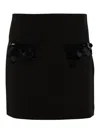 Msgm Low-rise A-line Miniskirt In Black