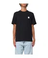 Msgm Black Cotton T-shirt In Black