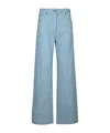 Msgm Logo-appliqué Wide-leg Jeans In Blue