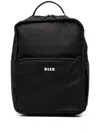 Msgm Logo-appliqué Backpack In Black