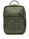 Msgm Logo-appliqué Backpack In Green