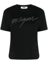 Msgm T-shirt Mit Logo-applikation In Black