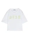 Msgm Logo-appliqué Cotton T-shirt In White