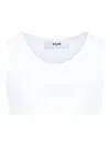 Msgm Logo-appliqué Top In White