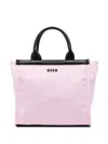 Msgm Logo-appliqué Tote Bag In Pink