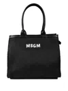 Msgm Logo Bag In Black